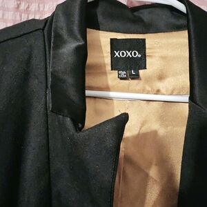 XOXO Black Blazer with Gold Lining